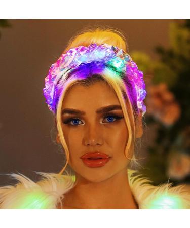 Vakkery Light Up Headband LED Flash Glowing Hair Bands Headbands Laser Hair Hoop for Nightclub Costume Headwear Festival Party Hair Accessories for Women - Buy Online on GoSupps.com