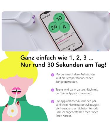 Teena: Smart Period Tracker for Teenagers | Predict Menstruation & Informative App | Pastel Pink - International Shipping Available - Buy Online on GoSupps.com