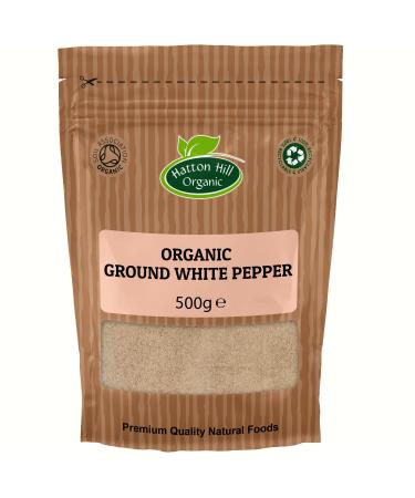 Organic Ground White Pepper 500g by Hatton Hill Organic - Free UK Delivery