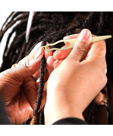 8 Pcs Interlocking Tool Set for Locs with Velvet Bag - Dreadlock Crochet Needle Kit for Easy Hair Tightening - Ideal for Sisterlocks and Interlocks - Gold - Buy Online on GoSupps.com