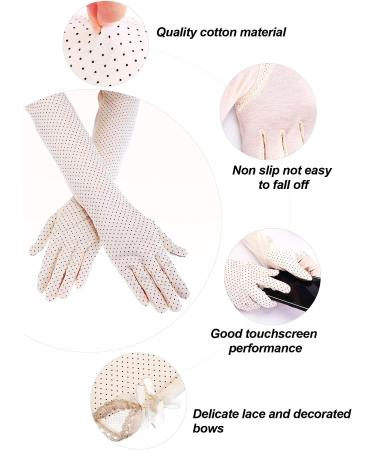 Chuangdi Women UV Sun Protection Driving Gloves - 2 Pairs Touchscreen Arm Sun Block Gloves for Outdoor Sports - Color Set 1 - Buy Online on GoSupps.com