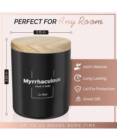 Relaxd Premium Myrrh & Tonka Scented Soy Wax Candle - Hand Poured Aromatherapy Essential Oil Candle (Myrrhaculous) - Buy Online on GoSupps.com