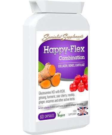 Specialist Supplements Happy-Flex 60 Capsules - Joint Health Support - Buy Online on GoSupps.com