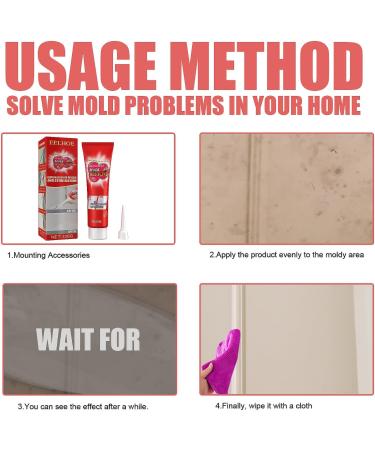 Mould and Mildew Remover Mold Remover Spray Effective and Fast Cleaner for Wall Tiles Wall Corner Stains Mould Remover Cleaner for Kitchen Bathroom Tile Sink Stains Removes Mouldy with A Scraper 1PCS - Buy Online on GoSupps.com