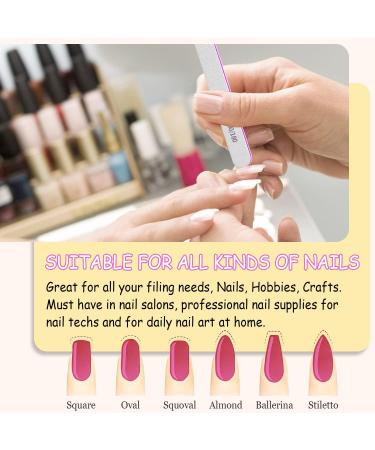 50pcs Nail Files 100/180 Grit Double Sided Emery Board for Acrylic and Natural Nails - Washable & Reusable - Ideal for Nail Salons - False Nails - Buy Online on GoSupps.com