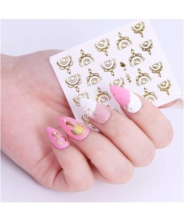 Gold Silver Nail Water Sticker Feather Flower Spider Design Decal for Nails Decoration Nail Art Manicure Slider Chy Claral Color Y30 30pcs - Buy Online on GoSupps.com