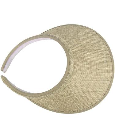 Bersun Natural Cotton Twill Clip-On Sun Visor Hat - Khaki | One Size - Buy Online on GoSupps.com