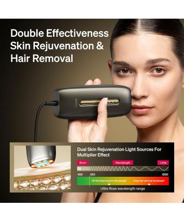 Ulike Rose IPL Hair Removal Device for Women & Men - Long-lasting, Nearly Painless Hair Removal with Skin Rejuvenation - Body, Face, Bikini - Buy Online on GoSupps.com