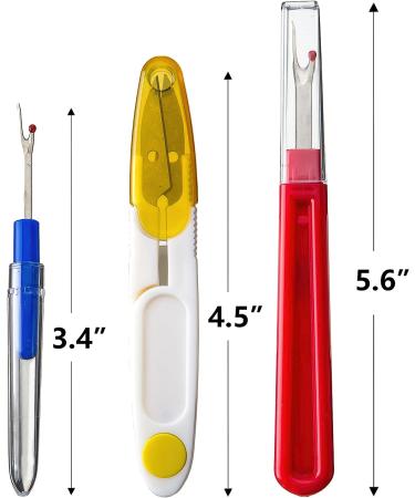 Ortarco Seam Ripper and Thread Remover Kit for Sewing - 2 Big & 2 Small Stitch Rippers + 1 Thread Snips - Buy Online on GoSupps.com