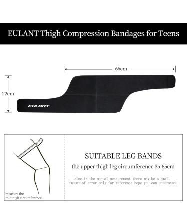 Eulant Thigh Bandage for Adolescents | Neoprene Thigh Support & Adjustable Compression Lift with Velcro Fastener - Slipproof Muscle Support - Buy Online on GoSupps.com