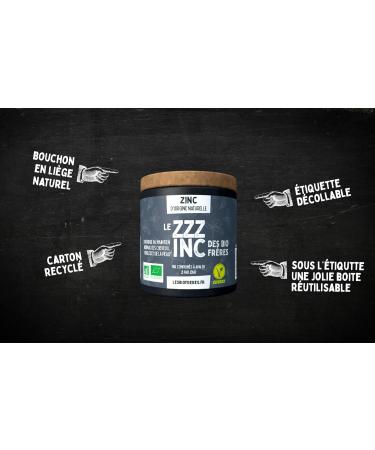 Natural Zinc Immunity Hair & Skin Fights Acne 90 Vegan Swallow Tablets Optimal Assimilation Les Bio Fr res - Buy Online on GoSupps.com