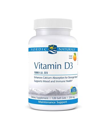 Nordic Naturals Vitamin D3 Orange 1000 IU 120 Soft Gels