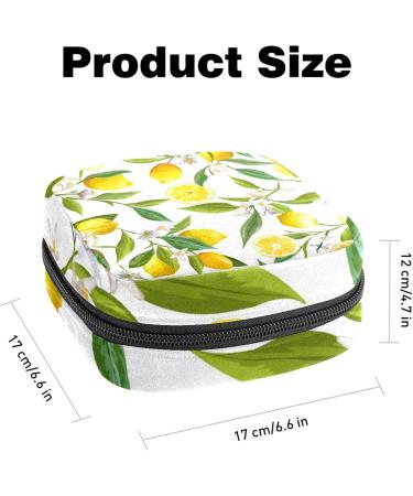 Lemon Floral Sanitary Napkin Storage Bag - Portable Period Kit for Women, Girls, and Ladies - Menstrual Cup & Tampon Pouch - Color 9 - Buy Online on GoSupps.com