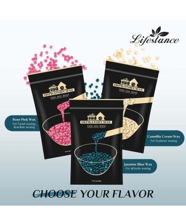 Lifestance 300g Hard Wax Beads 3-Piece Set for Brazilian Bikini Waxing - Face, Body, Legs | Pearl Wax Beads for Wax Warmers - Hair Removal Solution - Buy Online on GoSupps.com