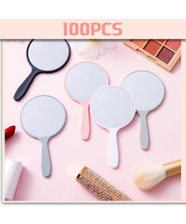 Vinsot 100-Piece Handheld Mirror - Compact 3.94x2.16 Inch Travel Makeup Cosmetic Vanity Mirror for Women, Men, Girls & Kids - Portable Plastic Handle Mirror for Daily Use - Buy Online on GoSupps.com