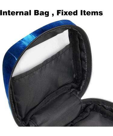 Spiral Wave Curl Digital Art Menstrual Pad Bag | Portable Sanitary Napkin Case for Teen Girls & Women - Buy Online on GoSupps.com