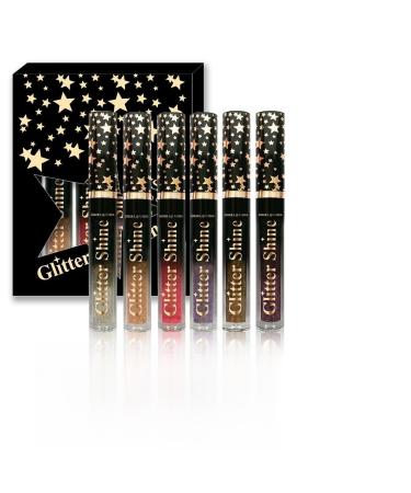 Gitulage scintillant - Ensemble de rouge liquide 6 couleurs maquillage hydratant brillant kit cosm tique de beaut High Shine formule hydratante l g re | Id al pour les femmes f