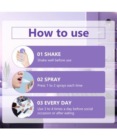 2Pcs Probiotic Oral Spray for Long-Lasting Freshness, Alcohol-Free Oral Spray with Probiotics for Breath Care, Cool Breath Probiotic Spray, Convenient Travel-Sized Breath Spray (20ml/0.68oz) - Buy Online on GoSupps.com