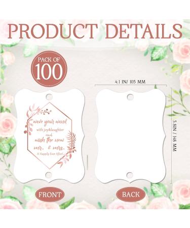 100 Pack Wedding Wand Favor Tags Exit Wedding Send Off Tags Gold Foil Favors Paper Gift Ribbon Wedding Wand Tags for Wedding Favors Party - Buy Online on GoSupps.com