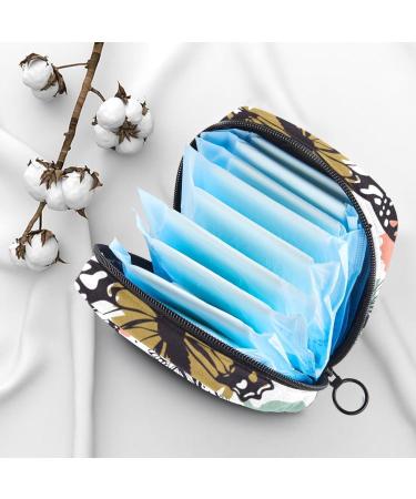 MUOOUM Abstract Butterfly Pattern Sanitary Napkin Storage Bag | Portable Menstrual Cup Pouch for Women & Teens | Nursing Pad Holder | Multi-colored - Buy Online on GoSupps.com