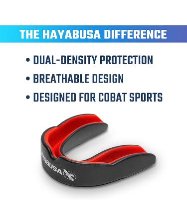 Hayabusa Combat Sports Mouth Guard - Black/Red | Youth & Adult Sizes - Buy Online on GoSupps.com
