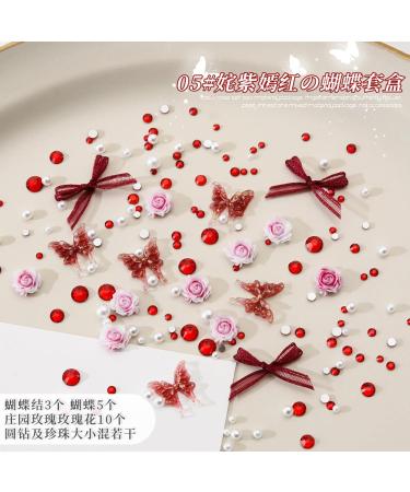 Rose Floral Liquid Butterfly Supplies Manicure Nails Decor Making Perfect For Enthusiasts Colorful - Buy Online on GoSupps.com