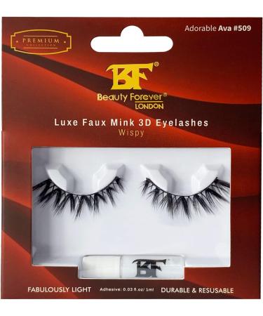 Beauty Forever Luxe Faux Mink 3D Eyelashes With Wispy Drama Adorable Ava No. 509 - Buy Online on GoSupps.com