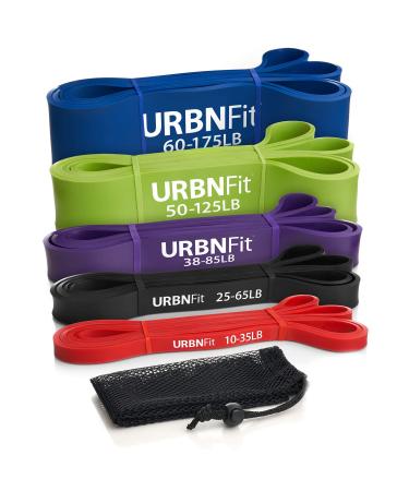 Pull Up Assist Band - Stretch Resistance Band - Mobility Band - Powerlifting Bands - Extra Durable Pull-Up (5 Band Set)