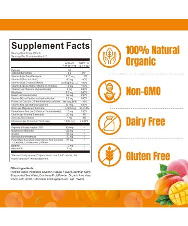 Liquid Multivitamin for Hair Growth | Biotin 10000mcg | Hair & Skin Support Supplement | Clinically Tested for Thicker Hair & Skin Elasticity | Suitable for Women & Men, Ages 18+ | 15.22 Fl Oz (1) - Buy Online on GoSupps.com