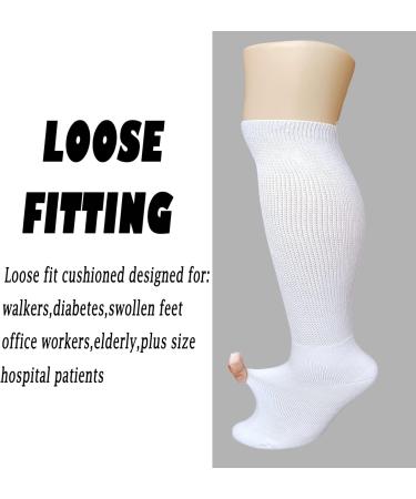 Extra Wide Lymphedema Bariatric Socks White Walking Boot Liner for Cam Walkers & Orthopedic Braces - Buy Online on GoSupps.com