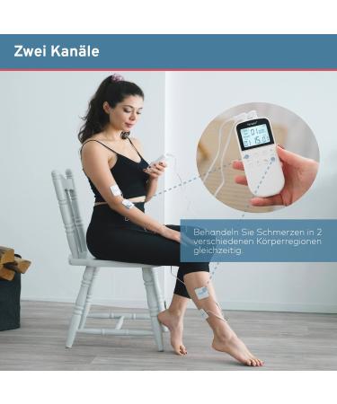 Buy Terapio Professional TENS Device for Pain Relief | 3-in-1 TENS EMS Muscle Stimulator & Massage | 50 Modes 2 Channels - International Shipping Available - Buy Online on GoSupps.com