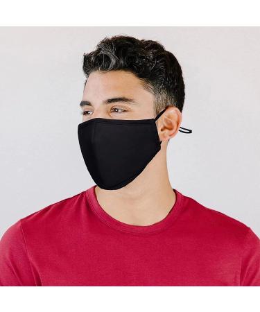 8 Pack Reusable Cloth Face Mask with Adjustable Straps & Nose Wire - Adult Cotton Masks in Black, Dark Grey, Brown, Blue, Burgundy, Green, Purple, Royal Blue - Buy Online on GoSupps.com