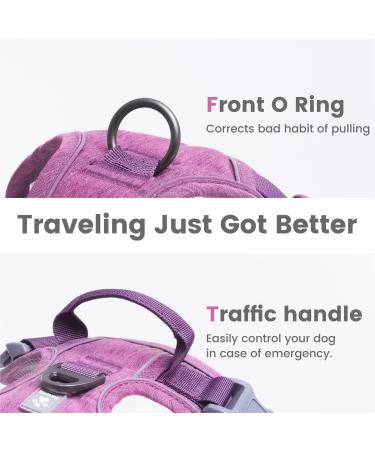 Pawaii Adjustable Dog Harness for Large Dogs | Breathable Anti-Train Design | Orchid Purple Perfect Fit (Chest 68-81cm) - Buy Online on GoSupps.com
