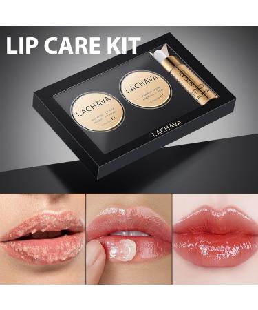 Lip Care Kit - Hydrating Lip Scrub Sleeping Mask & Soothing Primer Oil | Nourishing Daily Lip Care Set for Hydration & Repair - Buy Online on GoSupps.com