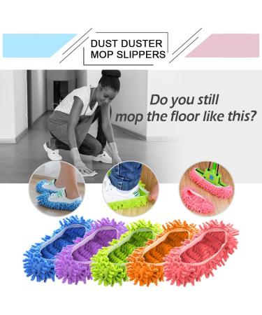 Cosywell Mop Slippers: 10 PCS Cleaning Floor House Shoes Cover Duster - Washable & Reusable - Buy Online on GoSupps.com