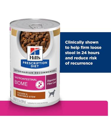 Hill's Prescription Diet Gastrointestinal Biome Chicken & Vegetable Stew 12.5 oz 12-Pack Wet Dog Food - Veterinary Diet - Buy Online on GoSupps.com