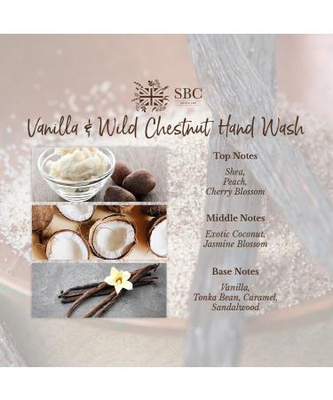 SBC Skincare Vanilla & Wild Chestnut Hand Wash - 500ml | Indulgent Vanilla Hand Wash For All The Family | Soothing And Moisturising Hand Soap | Vegan Friendly - Buy Online on GoSupps.com