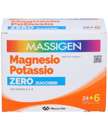 Massigen Magnesio potassium supplement zero calories 30 bags of Sinas apple 1 g Confezone 1