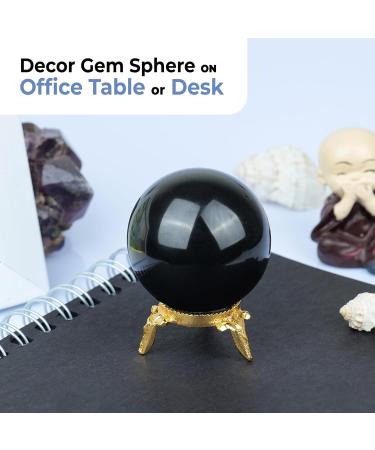 Black Tourmaline Crystal Ball - Feng Shui Decor & Meditation Accessory | PYOR Tourmaline Crystal Sphere for Magic & Energy Healing - Buy Online on GoSupps.com