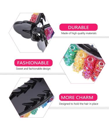 Beaupretty Rhinestone Hair Claw Clips - 2 Pcs Nonslip Banana Jaw Clips for Women and Girls - Buy Online on GoSupps.com