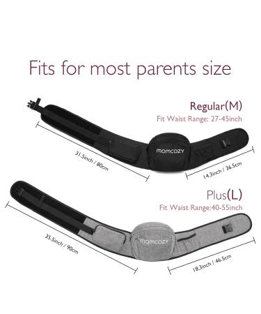 MomcoZy Hip-Seat Baby Carrier | 3D Belly Protection & EVA Massage Plate | Perfect for Newborns & Toddlers Up to 20 kg - Medium Gray - Buy Online on GoSupps.com