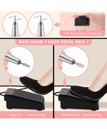 Ejiubas Nail Drill Machine 30000rpm - Professional Electric Efile for Shaping, Buffing & Removing Acrylic and Gel Nails - Low Vibration, Heat & Noise - Buy Online on GoSupps.com
