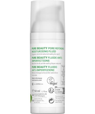 lavera Pure Beauty Skin Tone Refining Fluid - Reduces Shine - Fights Impurities - Natural Cosmetics - Vegan - 50 ml - White - Buy Online on GoSupps.com