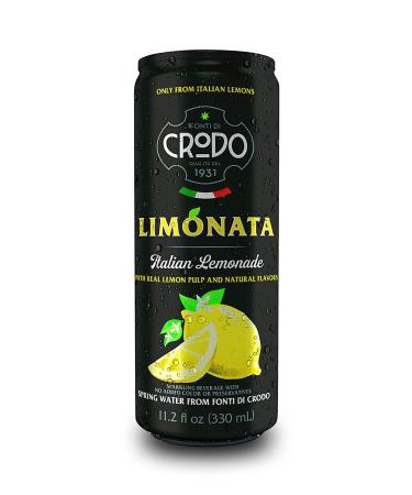 Fonti Di Crodo Limonata Italian Sparkling Lemonade 11.2 oz. Cans - Pack of 24 - Buy Online on GoSupps.com