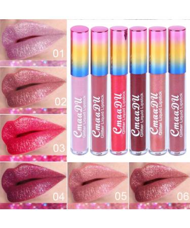 Allbesta Long Lasting Metallic Liquid Lipstick - Waterproof Matte Lipgloss Non-Stick Cup #01 | International Shipping - Buy Online on GoSupps.com