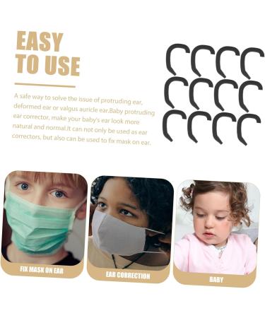 Baby Ear Correctors 6 Pcs Silicone Auricle Correction Prominent Ear Corrector for Boys and Girls Aid Black 4.4x3.6x0.4cm - Buy Online on GoSupps.com