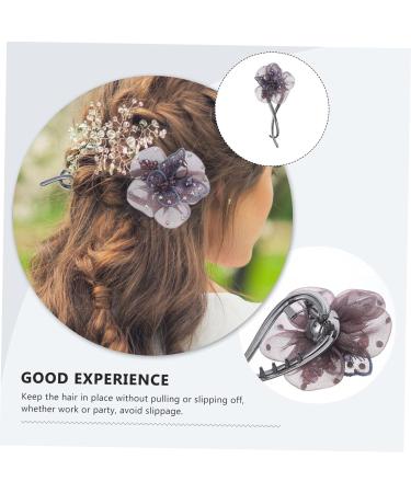 Beaupretty Rhinestones Hair Barrette headgear french barrette clips butterfly clips catch clips rhinestones bow butterfly french clips make up cloth steamed stuffed bun Make Up Hair Clips - Buy Online on GoSupps.com