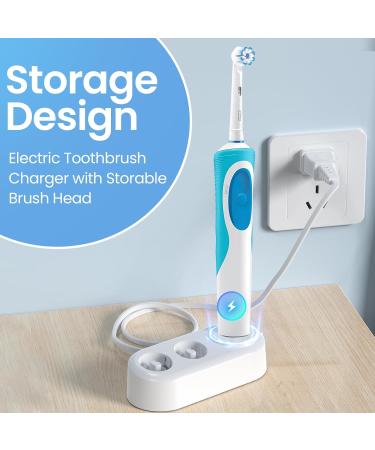 Charger for Oral-B Braun Electric Toothbrush - Waterproof Inductive Charging Base Model 3757 with Storage & 2 Covers - Compatible with Most Models - Buy Online on GoSupps.com