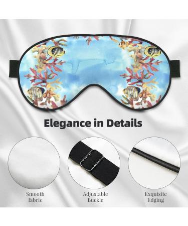 Buy Sea and Fish Adjustable Double-Sided Sleep Mask | Soft Eye Covers for Perfect Shading & Reduced Eye Edema - International Shipping Available - Buy Online on GoSupps.com