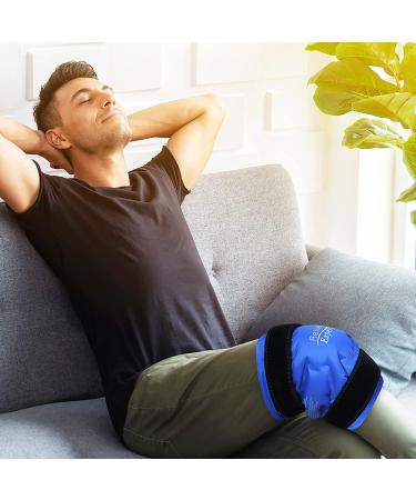 Relief Expert XL Knee Ice Pack Wrap Around Entire Knee After Surgery  Large Reusable Ice Pack for Injuries  Knee Replacement Surgery  Swelling and ACL Royal Blue - Buy Online on GoSupps.com